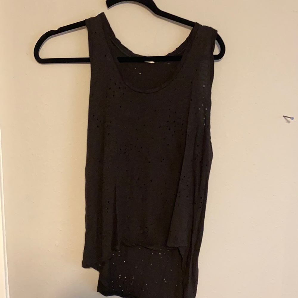 Black tank top with holes